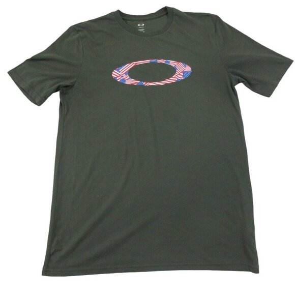 Oakley T-Shirt Mens XL Olive Green‎ Hydrolix Short Sleeve Crew Neck Regular Fit - Picture 1 of 9